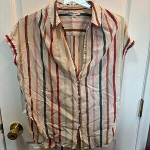 Madewell striped collared shirt